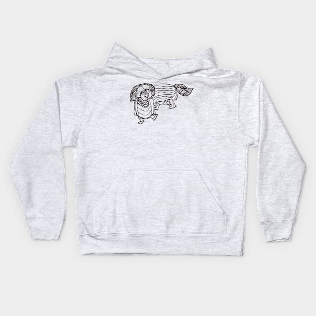 Lion Dance Kids Hoodie by Hirasaki Store